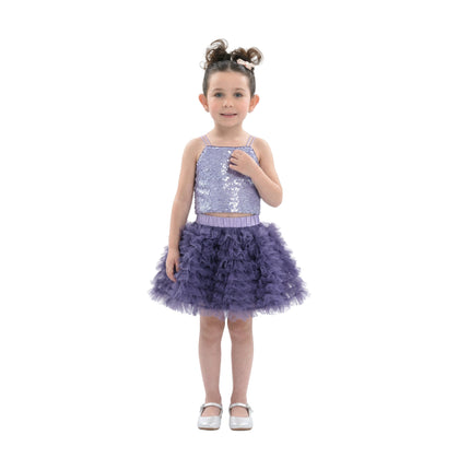 kids atelier mimi tutu Purple Henrietta Sequin Tulle Set