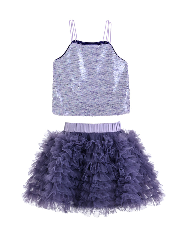 kids atelier mimi tutu Purple Henrietta Sequin Tulle Set