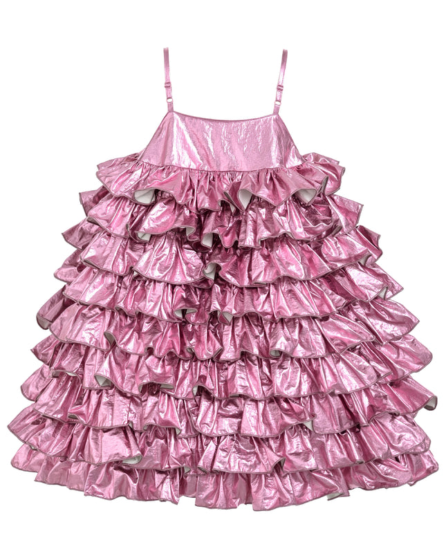 kids atelier mimi tutu Pink Valeriane Tiered Ruffle Dress