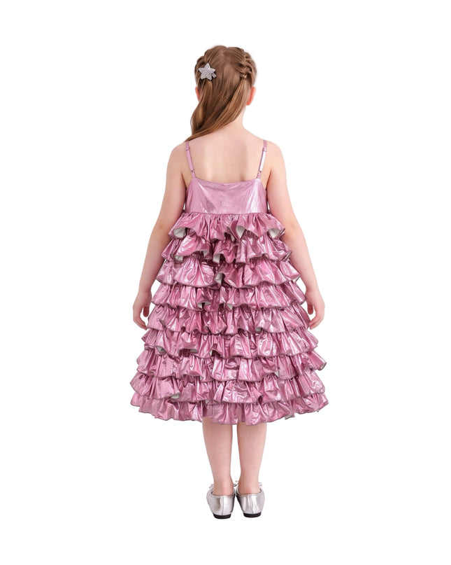 kids atelier mimi tutu Pink Valeriane Tiered Ruffle Dress