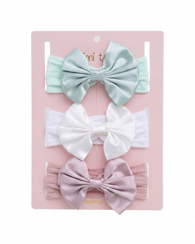 kids atelier mimi tutu Multicolor Elastic Bow Headband Set
