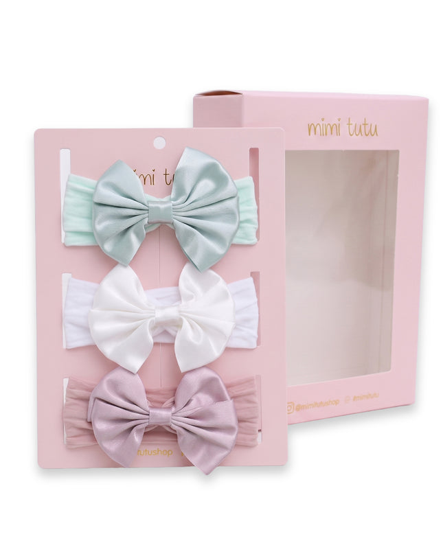 kids atelier mimi tutu Multicolor Elastic Bow Headband Set