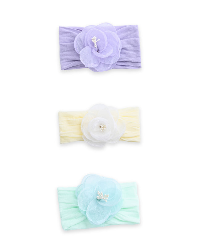 Kids atelier mimi tutu Multicolor Elastic Flower Headband Set