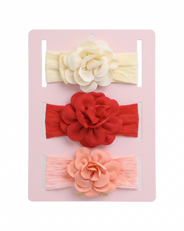 kids atelier mimi tutu Multicolor Floral Elastic Headband Set