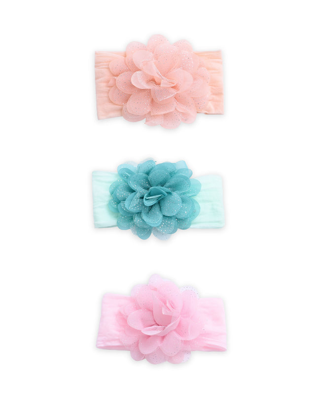 kids atelier mimi tutu Multicolor Elastic Glitter Floral Headband Set