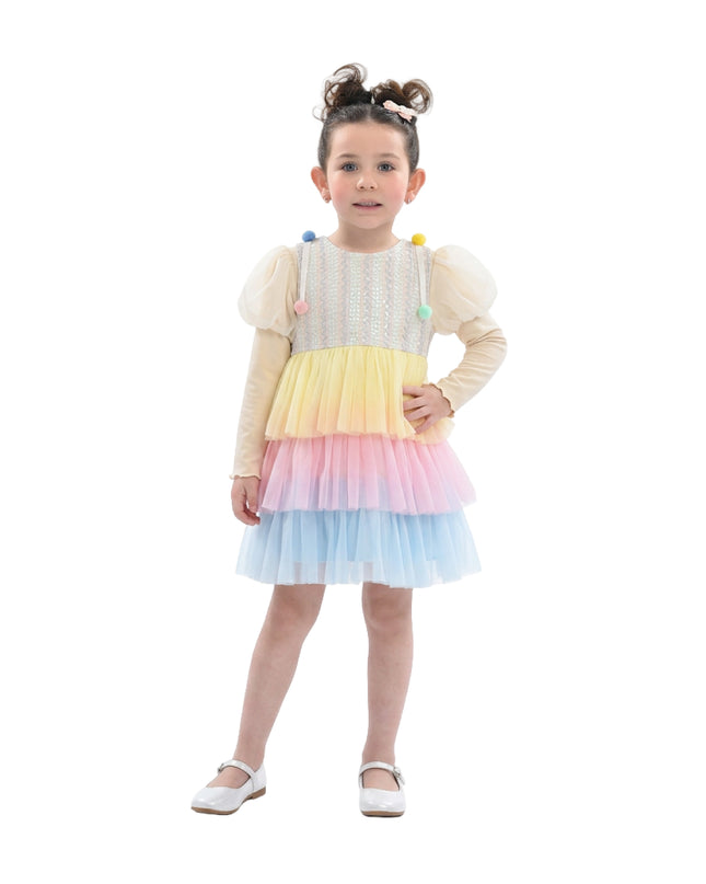 kidsatelier-mimi-tutu-Cream-Pastel-Pom-Pom-Tulle-Dress