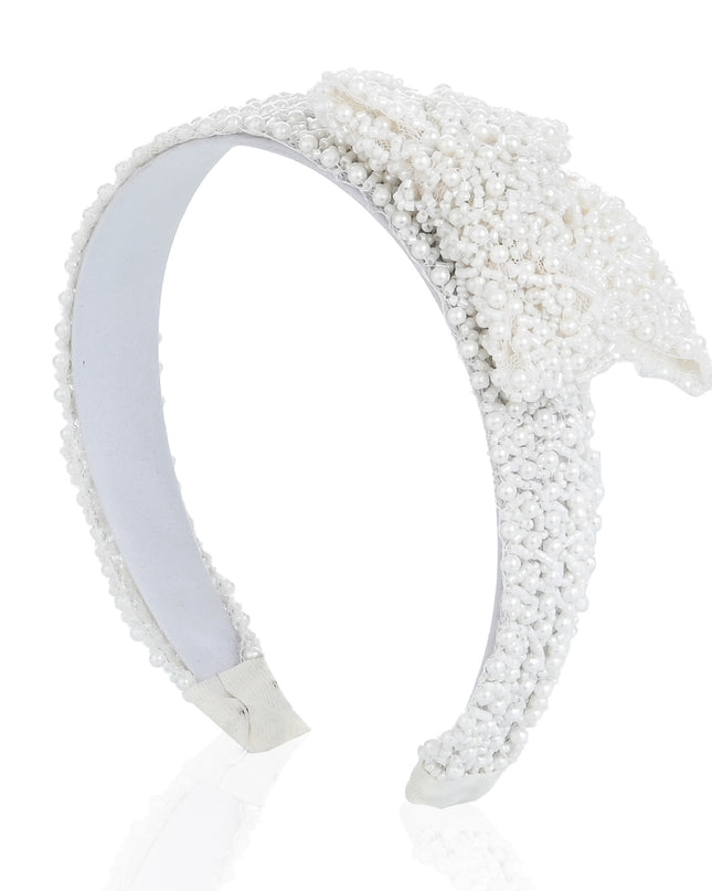 Kids atelier mimi tutu White Pearl Bow Headband