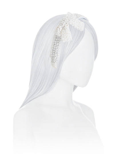 Kids atelier mimi tutu White Pearl Bow Headband
