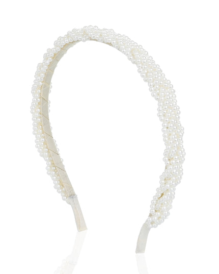 kids atelier mimi tutu White Pearl Embellished Headband