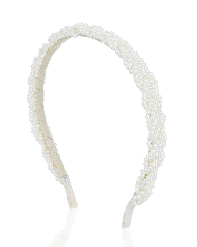 kids atelier mimi tutu White Pearl Embellished Headband
