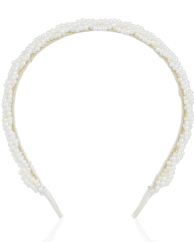 kids atelier mimi tutu White Pearl Embellished Headband