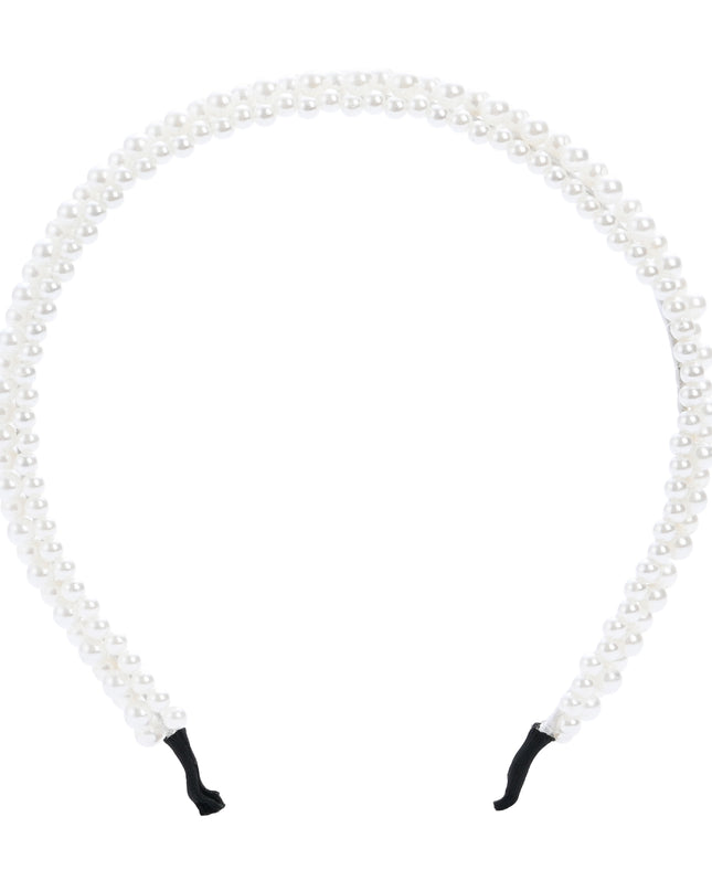 kids atelier mimi tutu Pearl Double-Row Headband