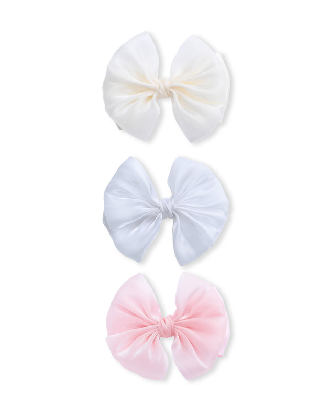 kids atelier mimi tutu Multicolor Satin Bow Clip Set