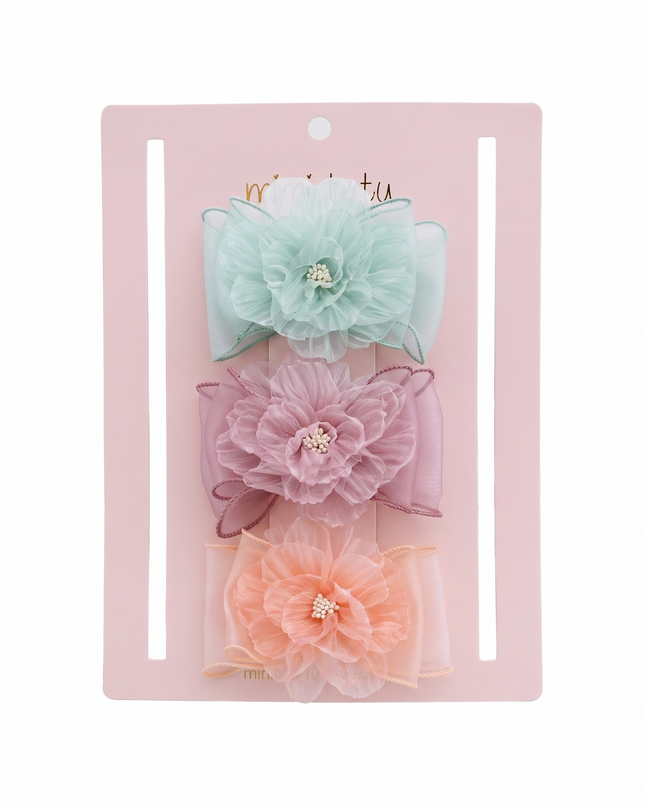 kids atelier mimi tutu Multicolor Flower Hair Clip Set