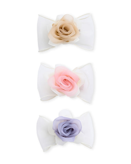 kids atelier mimi tutu Multicolor Rose Accent Bow Set