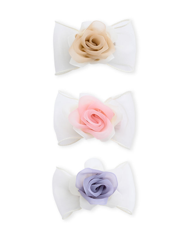 kids atelier mimi tutu Multicolor Rose Accent Bow Set