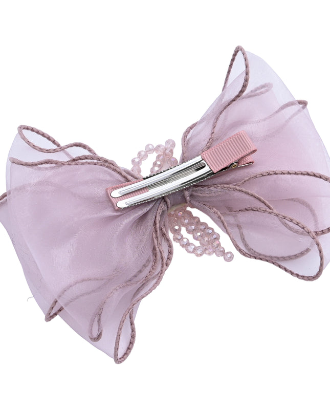 kids atelier mimi tutu Multicolor Beaded Bow Clip Set