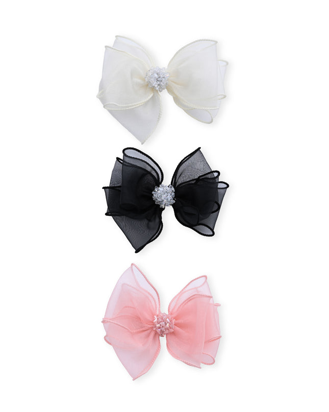 kids atelier mimi tutu Multicolor Crystal Accent Bow Set  