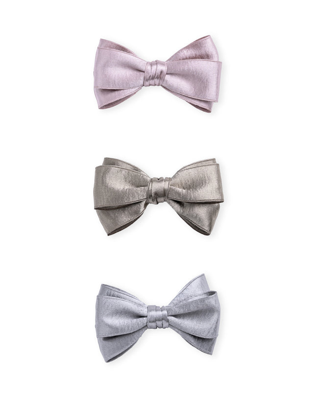 kids atelier mimi tutu Multicolor Classic Satin Bow Hair Clip Set