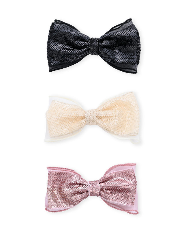 kids atelier mimi tutu Multicolor Sequin Bow Clip Set