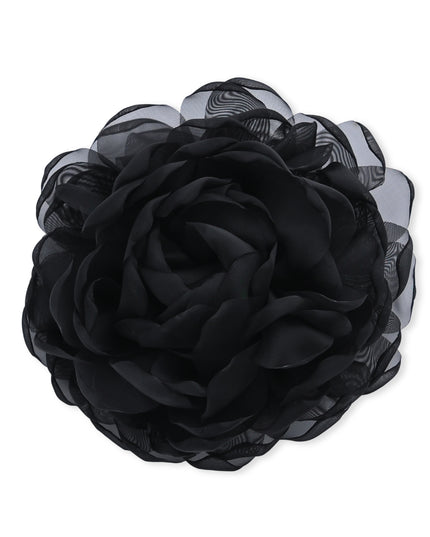 kids atelier mimi tutu Black Tulle Flower Hair Clip Duo