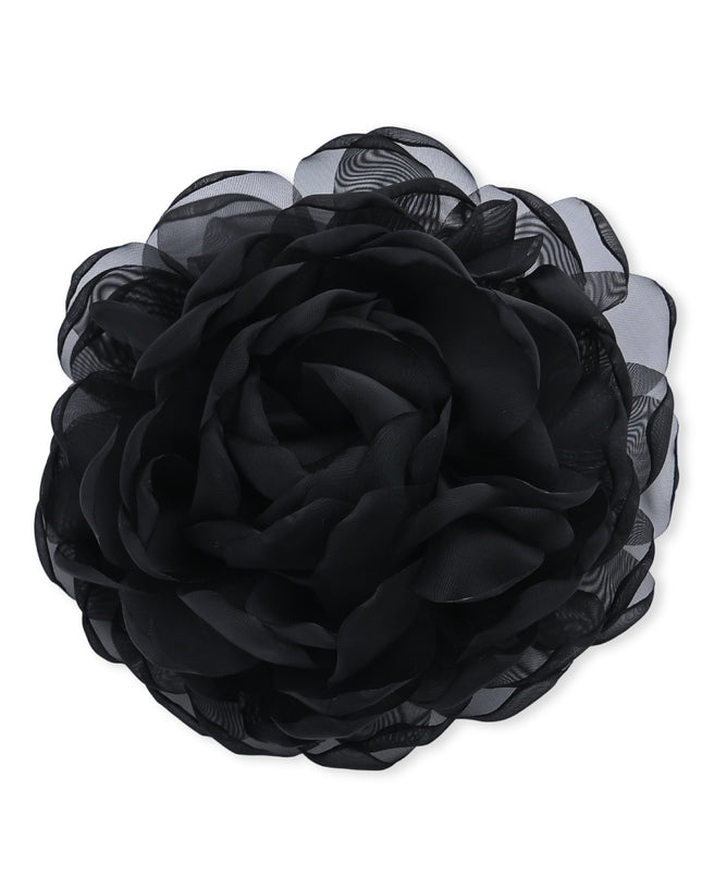 kids atelier mimi tutu Black Tulle Flower Hair Clip Duo