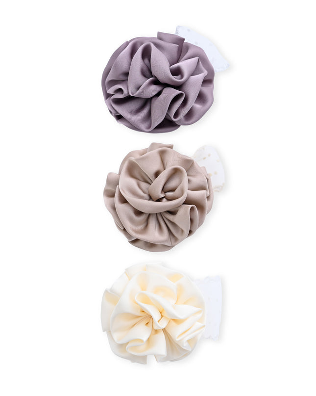 kids atelier mimi tutu Multicolor Bloom Hair Pin Trio
