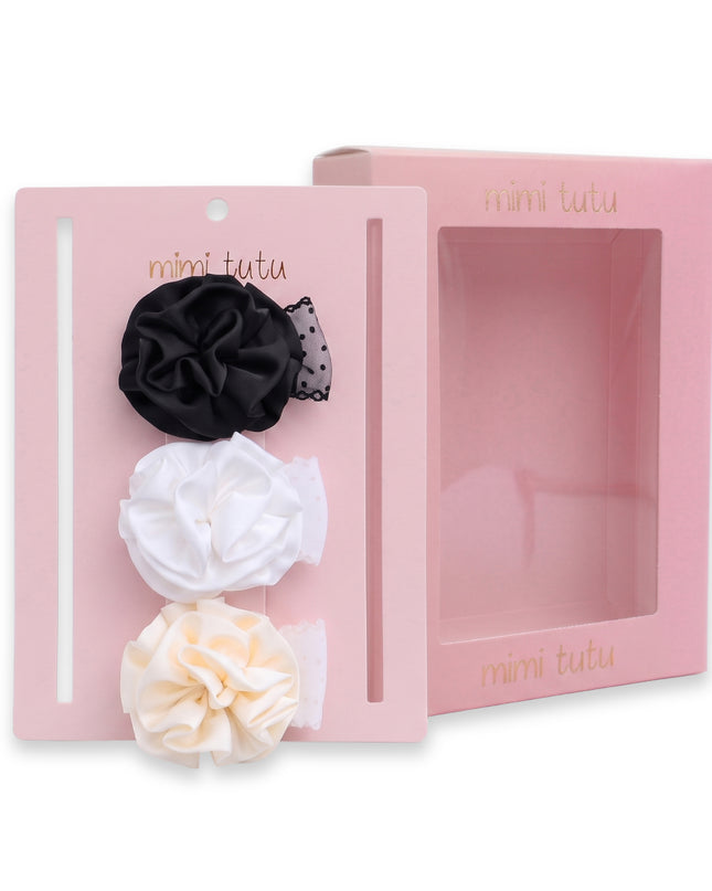 kids atelier mimi tutu Multicolor Bloom Hair Pin Trio