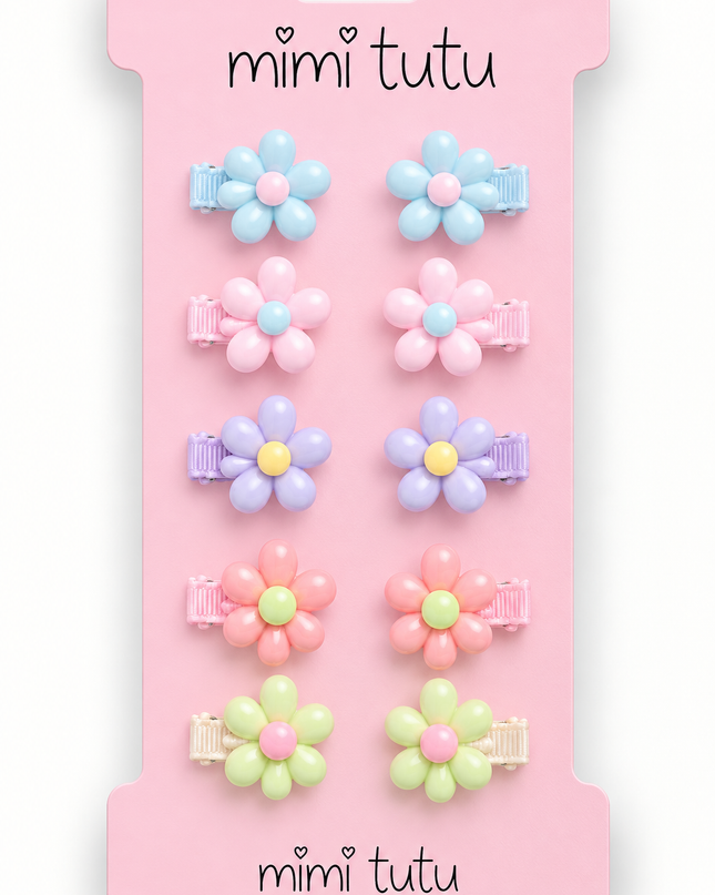 kids atelier mimi tutu Flower Hair Clip Set