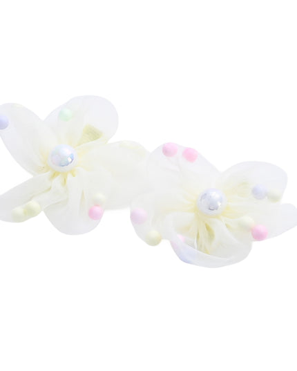 kids atelier mimi tutu Sheer Petal Flower Hair Clip Set