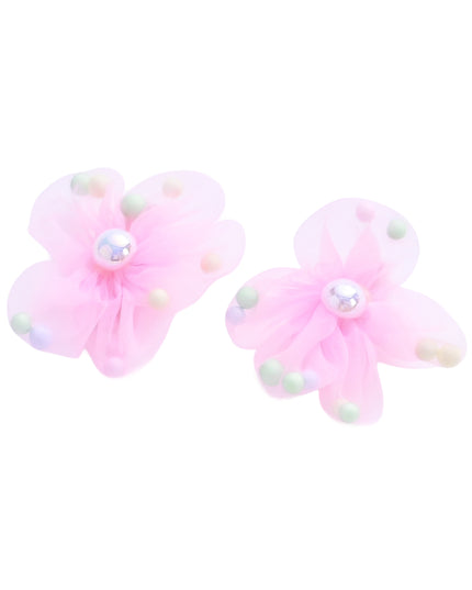 kids atelier mimi tutu Sheer Petal Flower Hair Clip Set