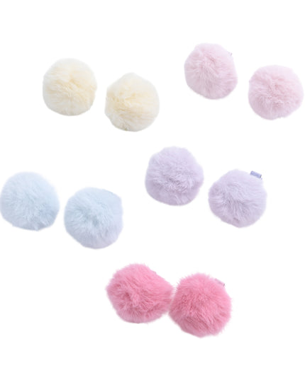 kids atelier mimi tutu Fluffy Pom-Pom Hair Clip Set