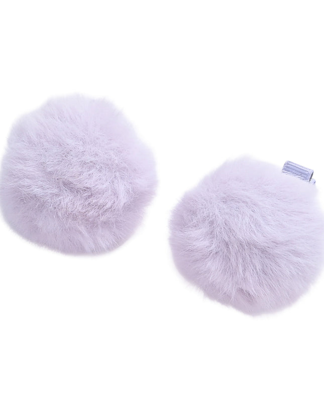 kids atelier mimi tutu Fluffy Pom-Pom Hair Clip Set