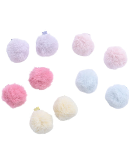 kids atelier mimi tutu Fluffy Pom-Pom Hair Clip Set