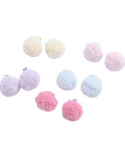 kids atelier mimi tutu Fluffy Pom-Pom Hair Clip Set