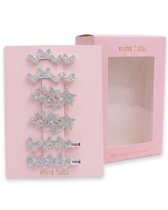 kids atelier mimi tutu Crystal Spark Hair Pin Trio
