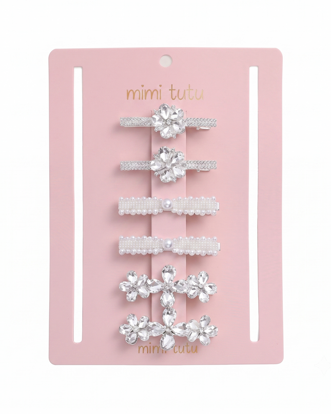 kids atelier mimi tutu Crystal Bloom Hair Pin Trio