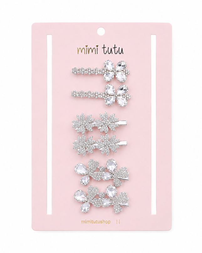 kids atelier mimi tutu Crystal Harmony Hair Pin Trio