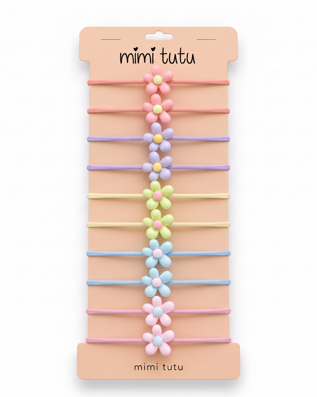 kids atelier mimi tutu Flower Elastic Hair Tie Set