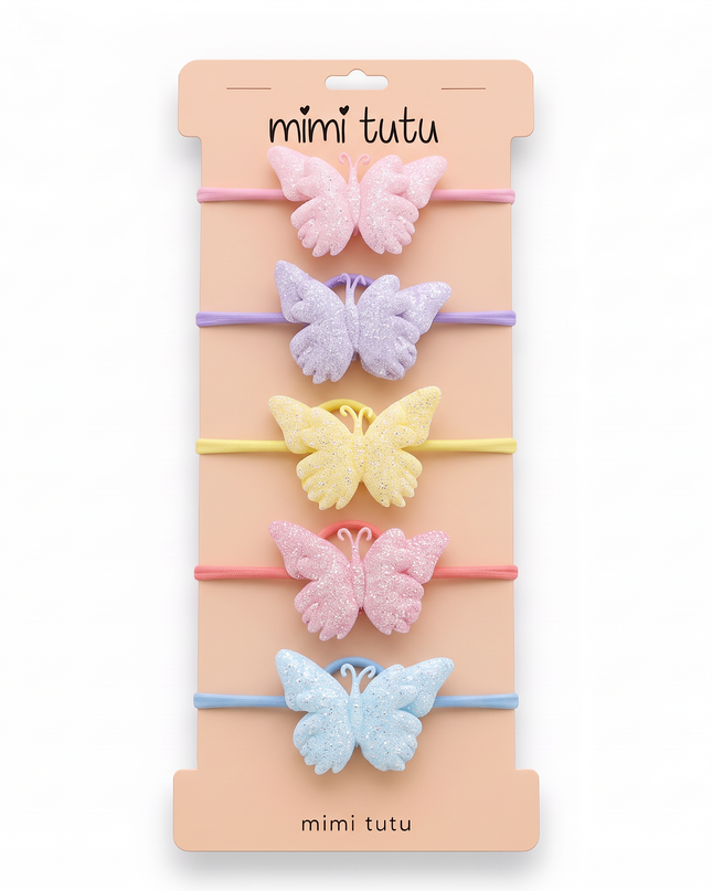 kids atelier mimi tutu Glitter Butterfly Hair Tie Set