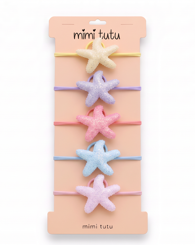 kids atelier mimi tutu Glitter Star Hair Tie Set