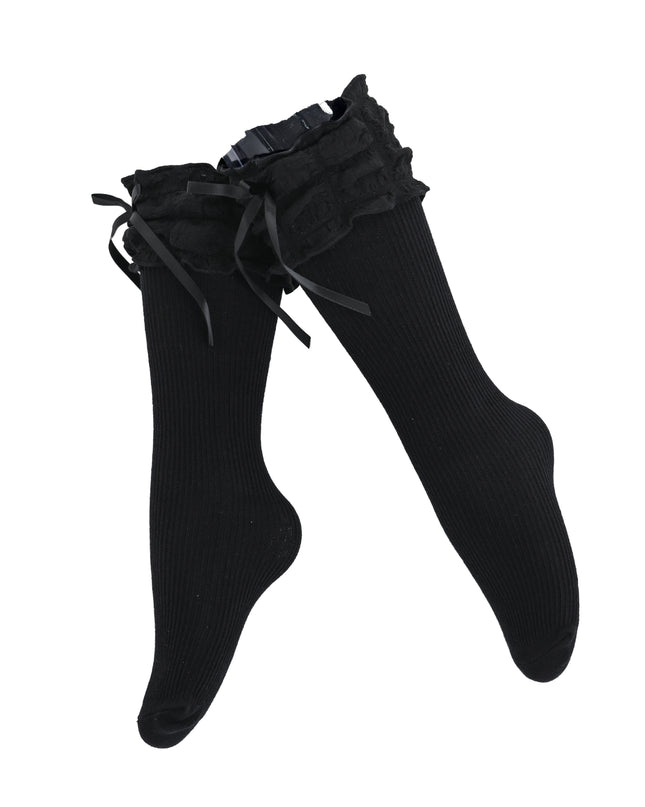 kids atelier mimi tutu Ruffled Ribbon Long Socks