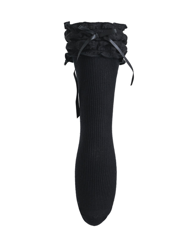 kids atelier mimi tutu Ruffled Ribbon Long Socks