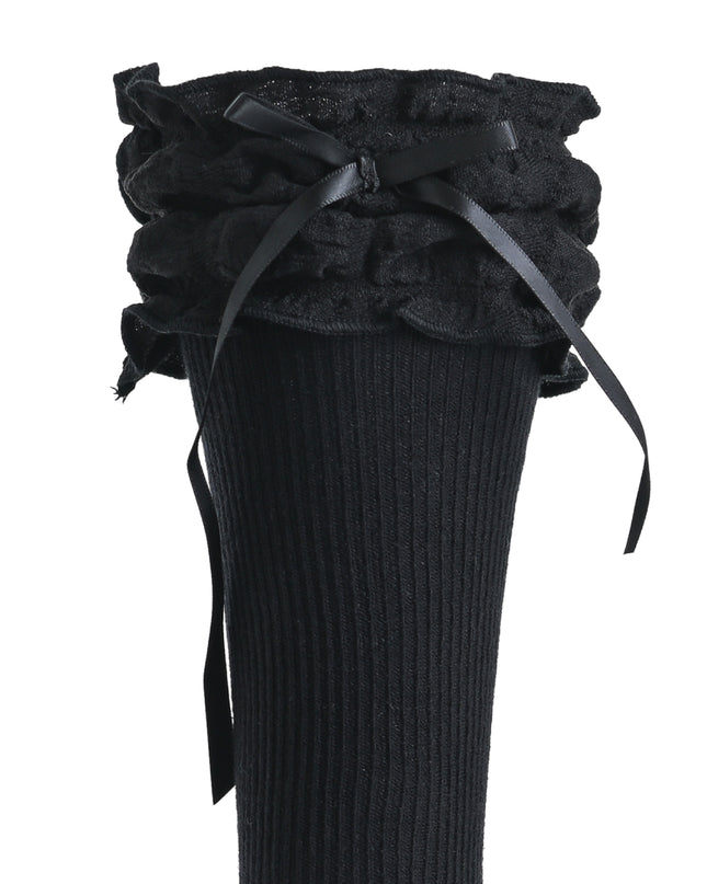 kids atelier mimi tutu Ruffled Ribbon Long Socks