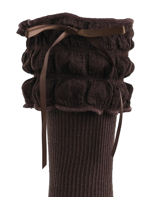 kids atelier mimi tutu Ruffled Ribbon Long Socks