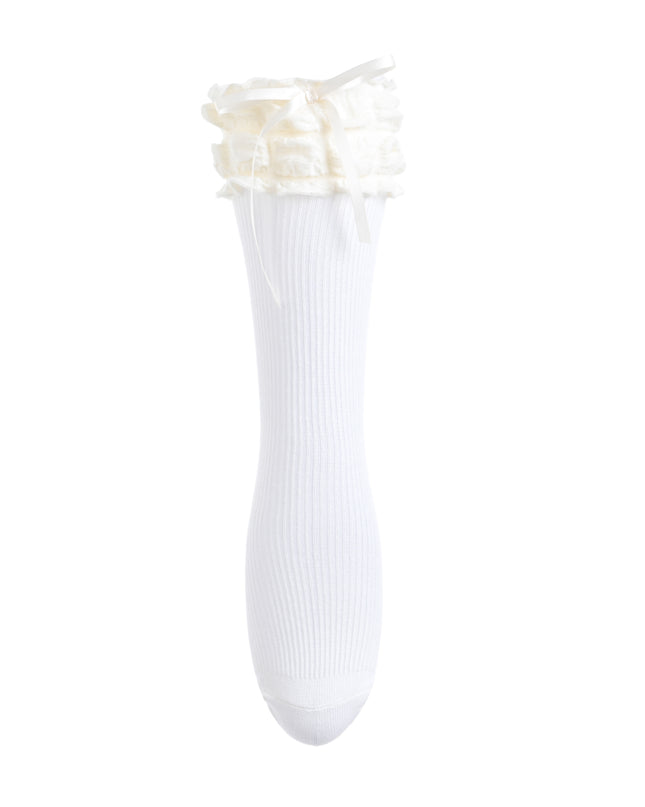 kids atelier mimi tutu Ruffled Ribbon Long Socks