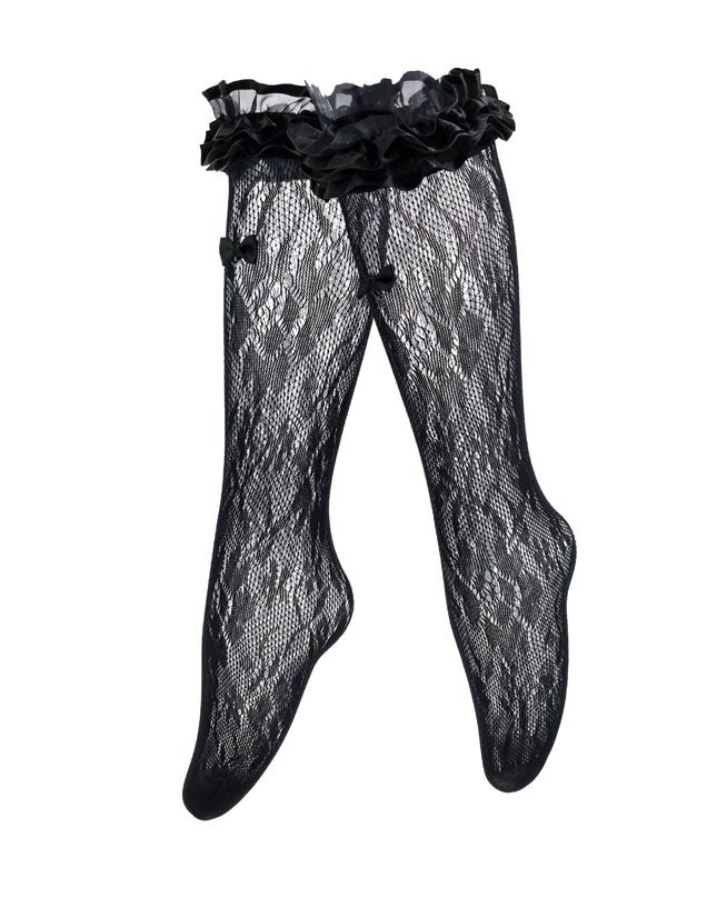 kids atelier mimi tutu Layered Ruffle Bow Socks