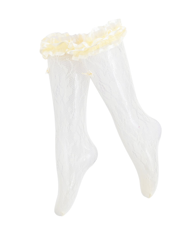 kids atelier mimi tutu Layered Ruffle Bow Socks