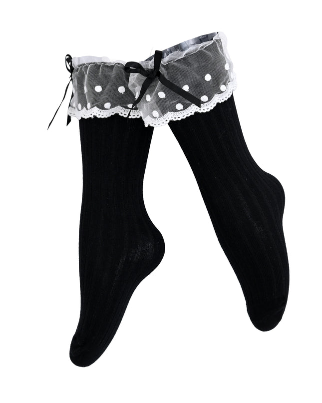kids atelier mimi tutu Ankle Skirt Polka Bow Socks