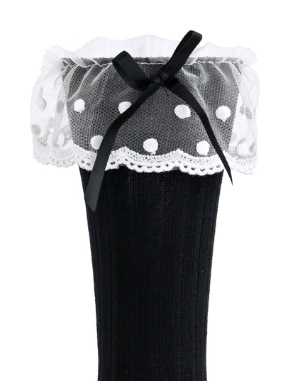 kids atelier mimi tutu Ankle Skirt Polka Bow Socks